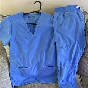 Figs Classic Blue Medical Scrubs size XS excellent condition